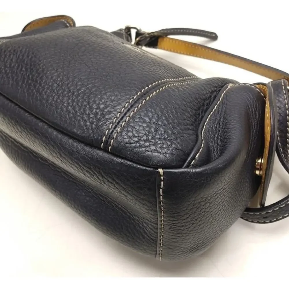 Dooney & Bourke Small Black Pebbled Leather Hobo Shoulder Bag